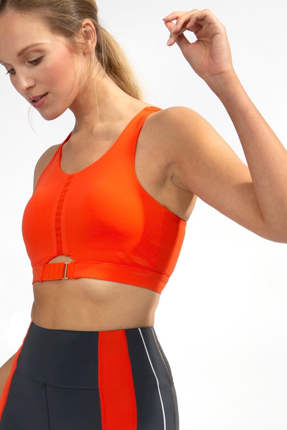 XRT workout orange sports bra