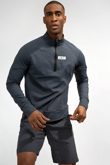 XRT dark grey zip long sleeve sport t-shirt