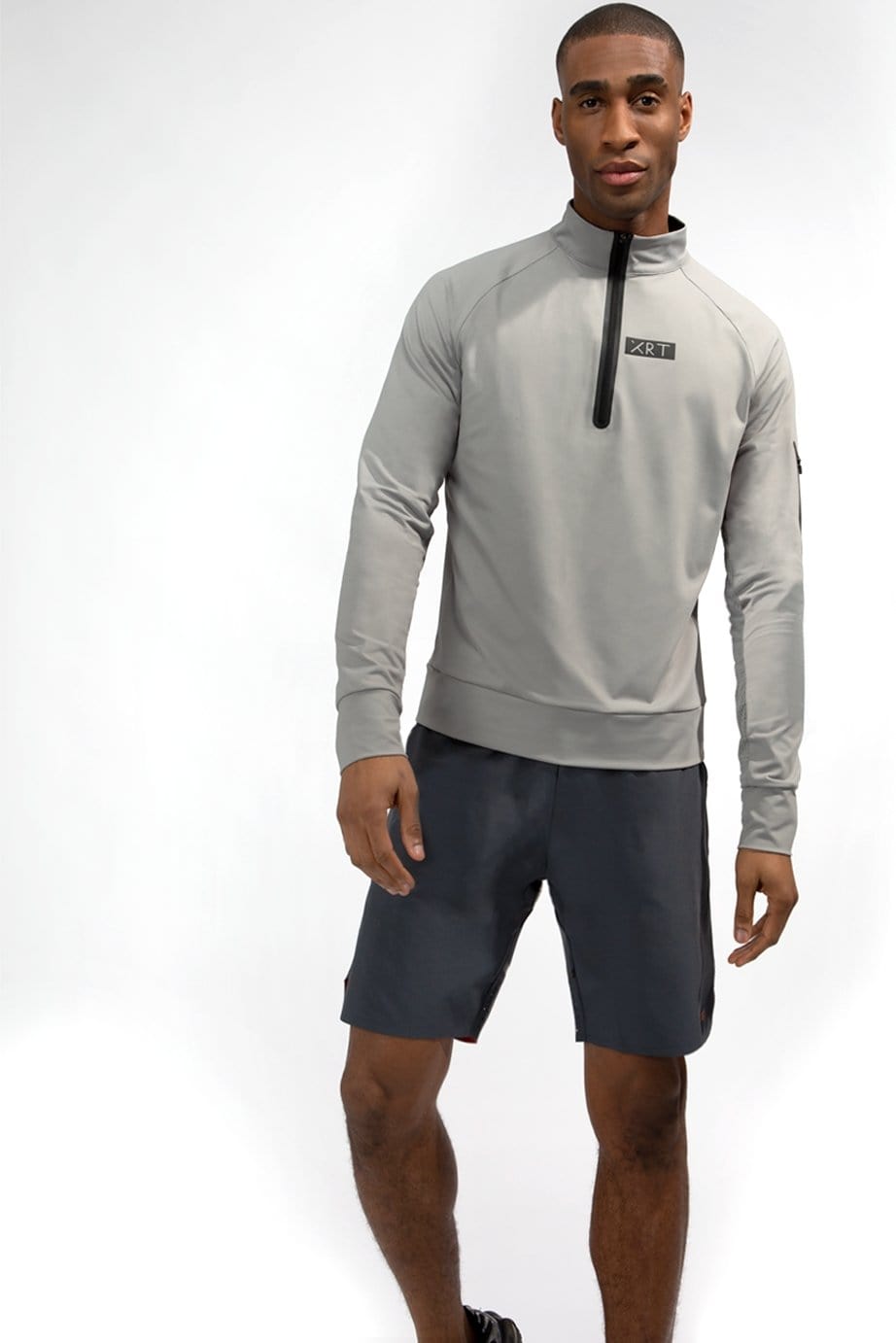 XRT grey zip long sleeve sport t-shirt