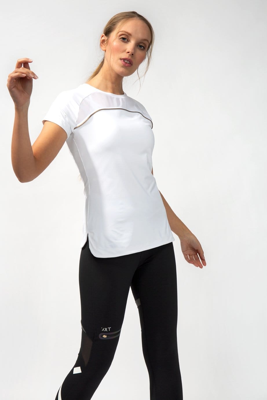 White XRT sport t-shirt for women